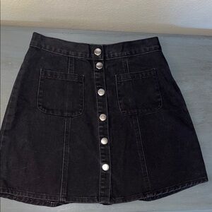 BDG Urban Outfitters Black Denim Mini Skirt Mini-Skirt Jean Skirt - sz XS EUC